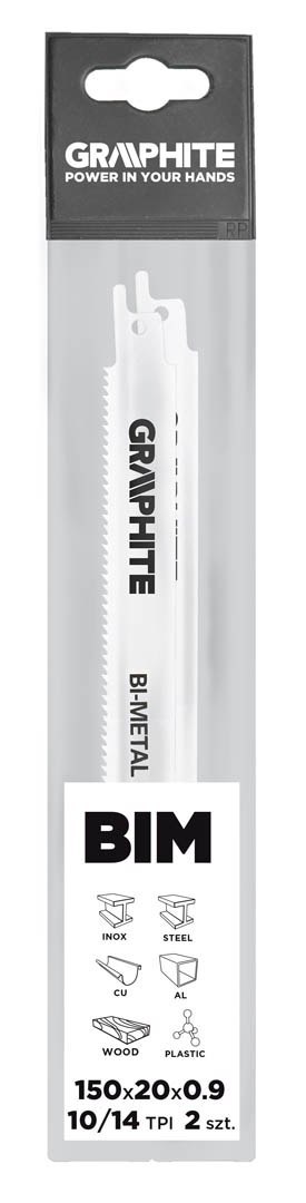 Brzeszczoty bagnetowe 150 x 20 x 0.9 mm, 10/14 TPI, kpl. 2 szt. Brzeszczoty bagnetowe 150 x 20 x 0.9 mm, 10/14 TPI, kpl. 2 szt.
