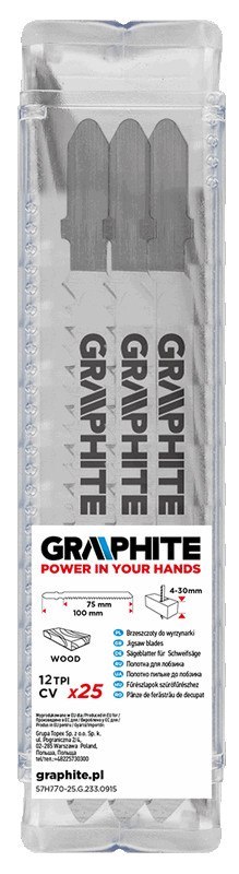 Brzeszczoty do wyrzynarki, 15 TPI, uchwyt typu T, 25 szt. Brzeszczoty do wyrzynarki, 15 TPI, uchwyt typu T, 25 szt.