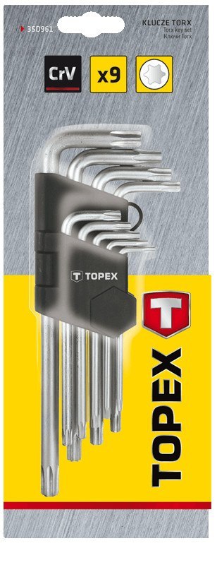 Klucze Torx T10-T50, zestaw 9 szt. Klucze Torx T10-T50, zestaw 9 szt.