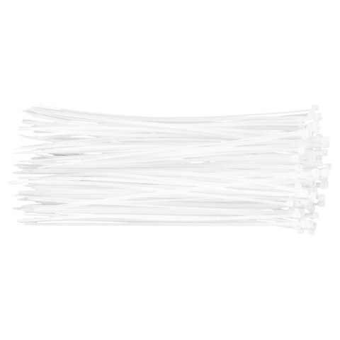 Opaski zaciskowe 2.5 x 200 mm, 100 szt., białe