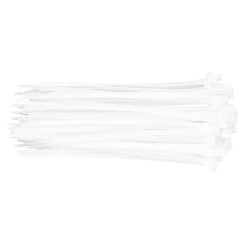 Opaski zaciskowe 4.8 x 200 mm, 75 szt., białe