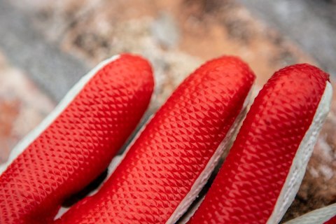 Rękawice robocze, 65% bawełna + 35% poliester powleczone gumą, 10"
