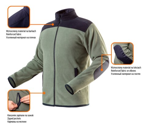 Bluza polarowa wzmacniana CAMO, rozmiar XXL