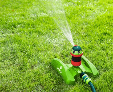 Zraszacz sektorowy, 6- funkcyjny z napędem, regulowany zasięg Zraszacz sektorowy, 6- funkcyjny z napędem, regulowany zasięg