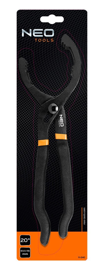 Klucz odgięty szczypcowy (20°) do filtrów oleju 63.5 - 116 mm Klucz odgięty szczypcowy (20°) do filtrów oleju 63.5 - 116 mm