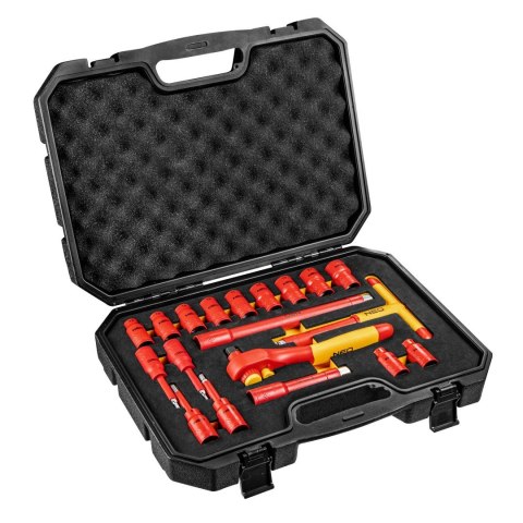 Klucze nasadowe 1000V, 19szt. Klucze nasadowe 1000V, 19szt.