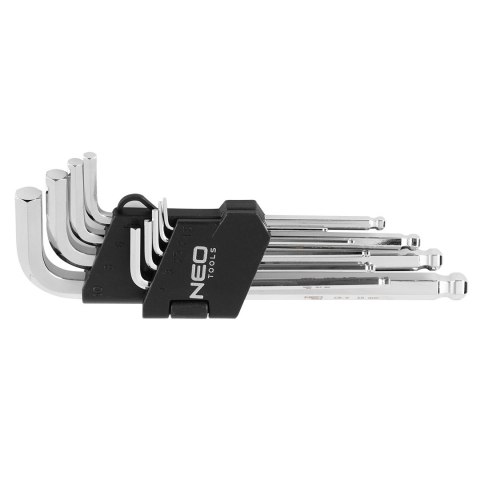 Klucze sześciokątne z końcówką kulistą, zestaw 9 szt. Klucze sześciokątne z końcówką kulistą, zestaw 9 szt.