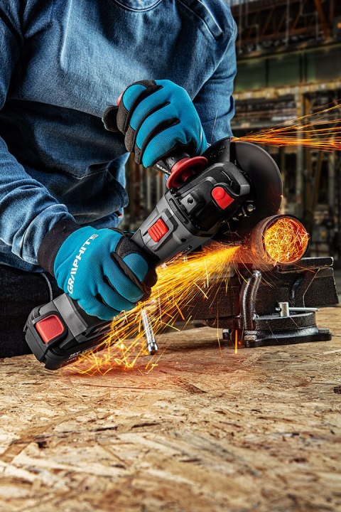 Szlifierka kątowa akumulatorowa bezszczotkowa Energy+ 18V, Li-Ion, tarcza 125mm, bez akumulatora Szlifierka kątowa akumulatorowa bezszczotkowa Energy+ 18V, Li-Ion, tarcza 125mm, bez akumulatora