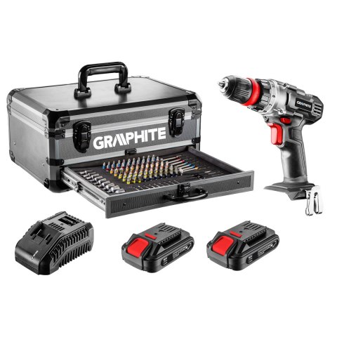 Zestaw Energy+ w walizce aluminiowej: wiertarko wkrętarka 18V 10mm, akumulator 2x2Ah, 109 akcesoriów Zestaw Energy+ w walizce aluminiowej: wiertarko wkrętarka 18V 10mm, akumulator 2x2Ah, 109 akcesoriów