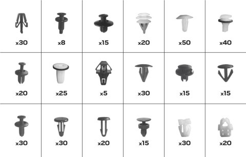 Zestaw spinek samochodowych Honda, 418 sztuk