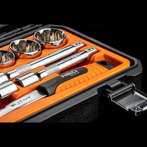 Klucze nasadowe 1/2", zestaw 23 szt. Klucze nasadowe 1/2", zestaw 23 szt.