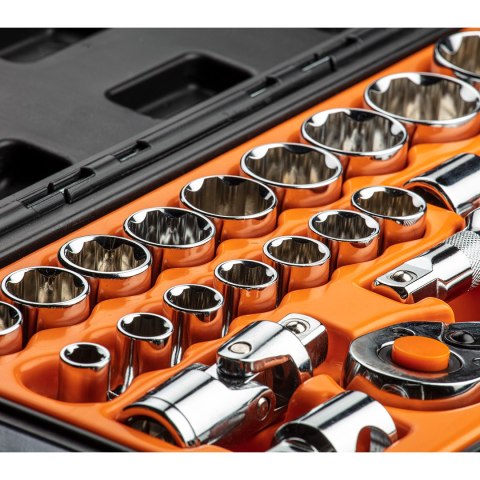 Klucze nasadowe 1/2", zestaw 23 szt. Klucze nasadowe 1/2", zestaw 23 szt.