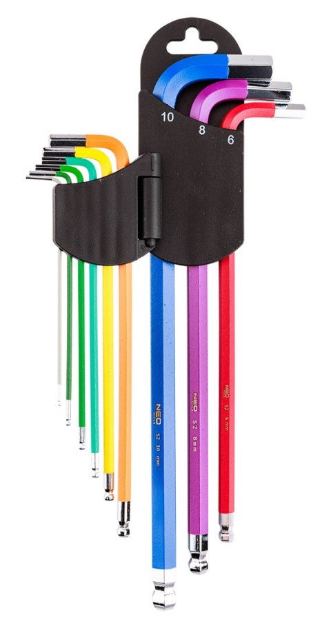 Klucze sześciokątne 1.5-10 mm, zestaw 9 szt. Klucze sześciokątne 1.5-10 mm, zestaw 9 szt.