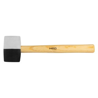 Młotek gumowy 58 mm, 450 g, czarno-biała guma