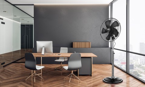 Wentylator podłogowy warsztatowy 100W, średnica 45 cm, 3 prędkości, oscylacja
