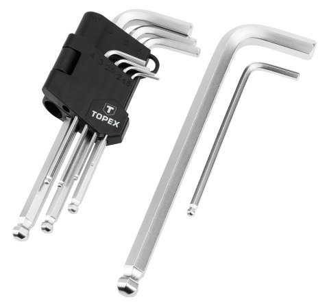 Klucze sześciokątne 1.5-10 mm, zestaw 9 szt. Klucze sześciokątne 1.5-10 mm, zestaw 9 szt.