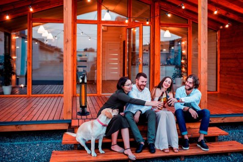 Promiennik stojący 1000W, IP44, element grzejny carbon fiber lamp Promiennik stojący 1000W, IP44, element grzejny carbon fiber lamp