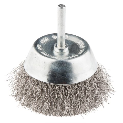 Szczotka druciana doczołowa z trzpieniem 50 mm, INOX Szczotka druciana doczołowa z trzpieniem 50 mm, INOX