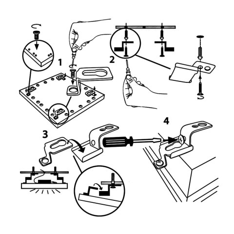 Uchwyt montażowy do paneli LED Maclean, do stropu/sufitu, z-shape, 595x595mm oraz 1195x295mm, MCE546 Uchwyt montażowy do paneli LED Maclean, do stropu/sufitu, z-shape, 595x595mm oraz 1195x295mm, MCE546