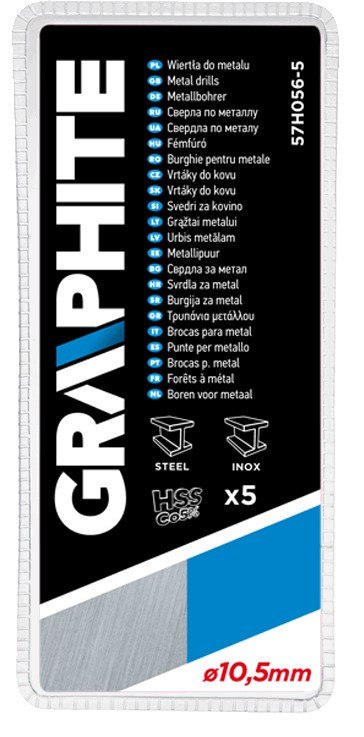 Wiertła do metalu HSS-Co 10.5 mm, 5 szt. Wiertła do metalu HSS-Co 10.5 mm, 5 szt.