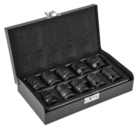 Nasadki udarowe 1/2", 10-24 mm, zestaw 10 szt. Nasadki udarowe 1/2", 10-24 mm, zestaw 10 szt.