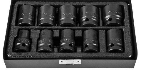 Nasadki udarowe 1/2", 10-24 mm, zestaw 10 szt. Nasadki udarowe 1/2", 10-24 mm, zestaw 10 szt.