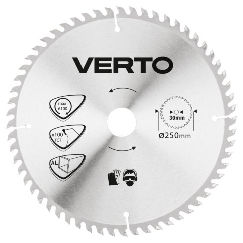 Tarcza do pilarki, widiowa, 250 x 30 mm, 100 zębów, do aluminium Tarcza do pilarki, widiowa, 250 x 30 mm, 100 zębów, do aluminium