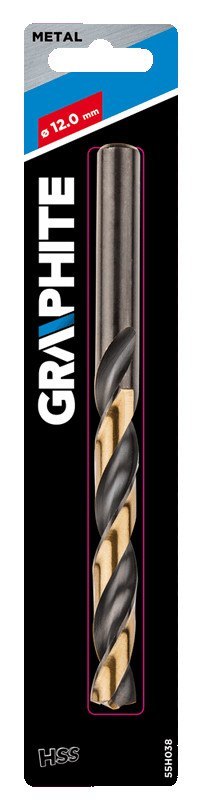 Wiertło do metalu HSS-CNC, 124°, "Pro-Tec", 12.0 mm