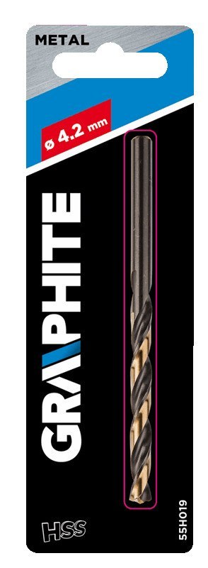 Wiertło do metalu HSS-CNC, 124°, "Pro-Tec", 4.2 mm