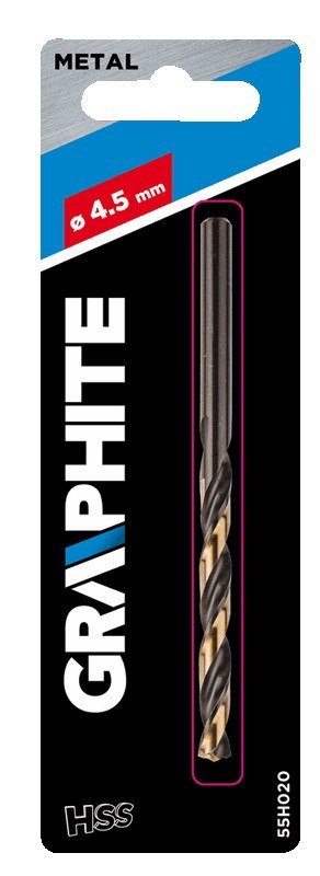 Wiertło do metalu HSS-CNC, 124°, "Pro-Tec", 4.5 mm