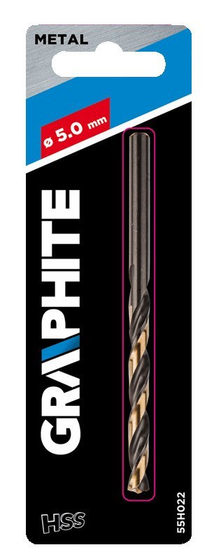 Wiertło do metalu HSS-CNC, 124°, "Pro-Tec", 5.0 mm