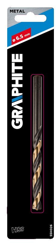 Wiertło do metalu HSS-CNC, 124°, "Pro-Tec", 6.5 mm