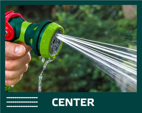 Zestaw z pistoletem zraszającym, złączkami, przyłączem do kranu 1/2" Zestaw z pistoletem zraszającym, złączkami, przyłączem do kranu 1/2"