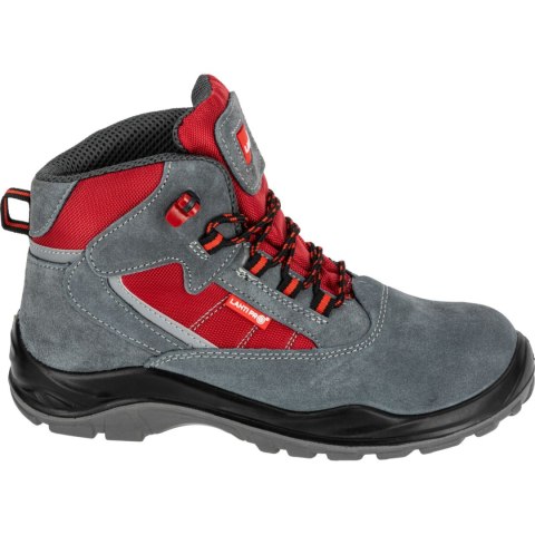 Trzewiki zamsz/oxford szaro-czerw., s1p src, "44", ce, lahti