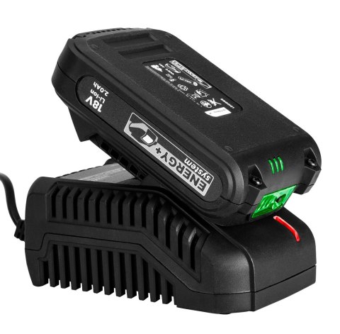 Wiertarko-wkrętarka aku Energy+ 18V, Li-Ion, zdejmowany uchwyt 10 mm, 2 aku 2Ah, ład, walizka Wiertarko-wkrętarka aku Energy+ 18V, Li-Ion, zdejmowany uchwyt 10 mm, 2 aku 2Ah, ład, walizka