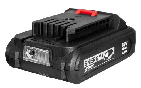 Wiertarko-wkrętarka akumulatorowa Energy+ 18V, Li-Ion, uchwyt 13 mm, 2 aku 2Ah, ład, walizka Wiertarko-wkrętarka akumulatorowa Energy+ 18V, Li-Ion, uchwyt 13 mm, 2 aku 2Ah, ład, walizka