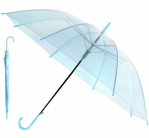 BQ13B Parasol przezroczysty niebieski
