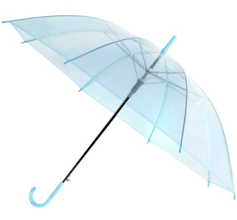 BQ13B Parasol przezroczysty niebieski
