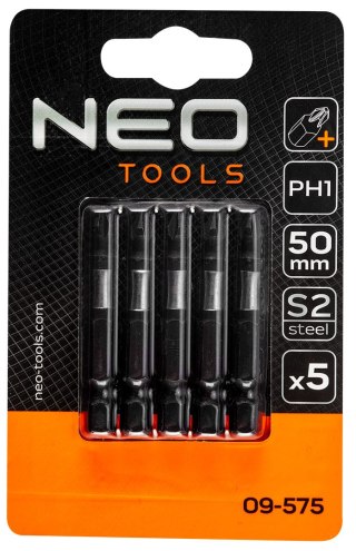 Bity udarowe S2, 50 mm, PH1, 5 szt.