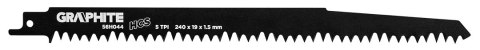 Brzeszczot do piły szablastej, HCS, 240 x 19 x 1.5 mm, 5 TPI, kpl. 2 szt. Brzeszczot do piły szablastej, HCS, 240 x 19 x 1.5 mm, 5 TPI, kpl. 2 szt.