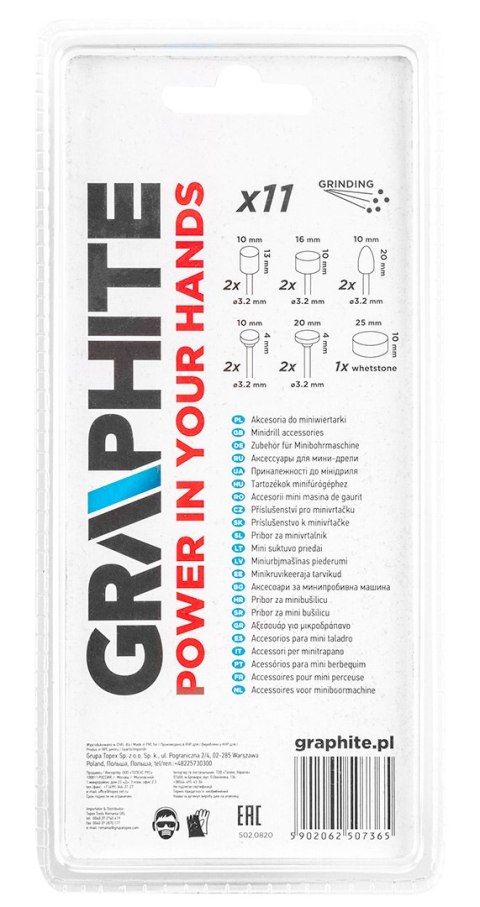 Akcesoria do miniszlifierki, kamienie szlifierskie, zestaw 11 szt. Akcesoria do miniszlifierki, kamienie szlifierskie, zestaw 11 szt.