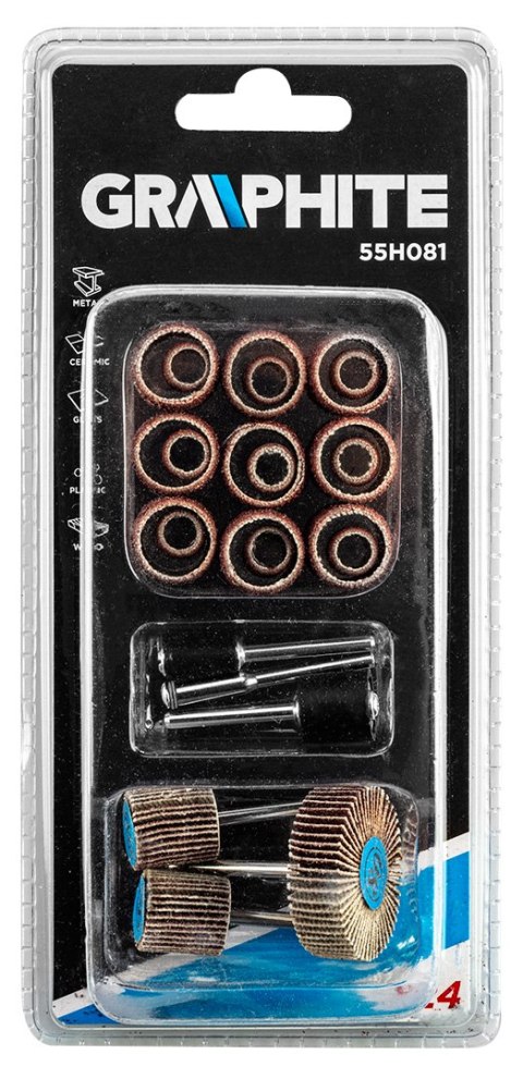 Akcesoria do miniszlifierki, taśmy szlifierskie, ściernice listkowe, zestaw 24 szt. Akcesoria do miniszlifierki, taśmy szlifierskie, ściernice listkowe, zestaw 24 szt.