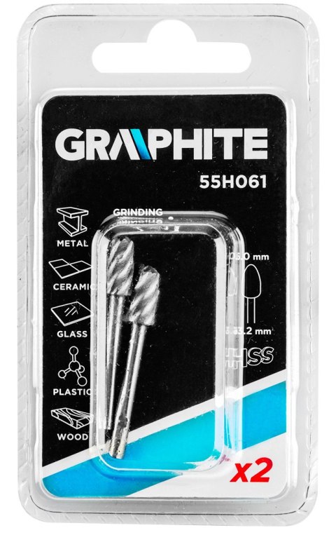 Frez HSS pocisk 6.0 mm, trzpień 3.2 mm, 2 szt. Frez HSS pocisk 6.0 mm, trzpień 3.2 mm, 2 szt.