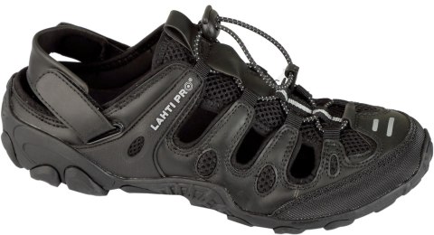 Sandały pu/dzianina czar.-szar., "43", lahti Sandały pu/dzianina czar.-szar., "43", lahti