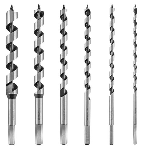 Wiertła spiralne do drewna 230 mm, zestaw 6 szt. Wiertła spiralne do drewna 230 mm, zestaw 6 szt.