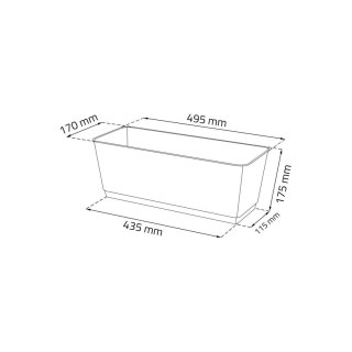 Doniczka rattanowa z hakami Ratolla DRL500PW antracyt