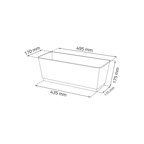 Doniczka rattanowa z hakami Ratolla DRL500PW antracyt