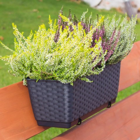 Doniczka rattanowa z hakami Ratolla DRL500PW antracyt