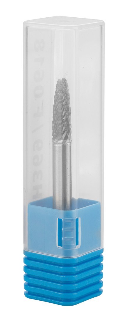 Frez do metalu HM, typ F (ostrołukowy zaokrąglony), 6 x 18 mm, trzpień 6 x 45 mm Frez do metalu HM, typ F (ostrołukowy zaokrąglony), 6 x 18 mm, trzpień 6 x 45 mm