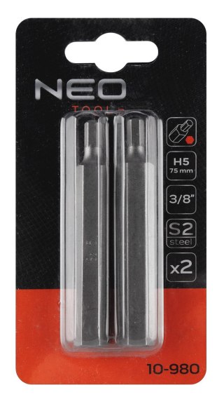 Końcówka HEX 5 x 75 mm, S2, 2 szt.